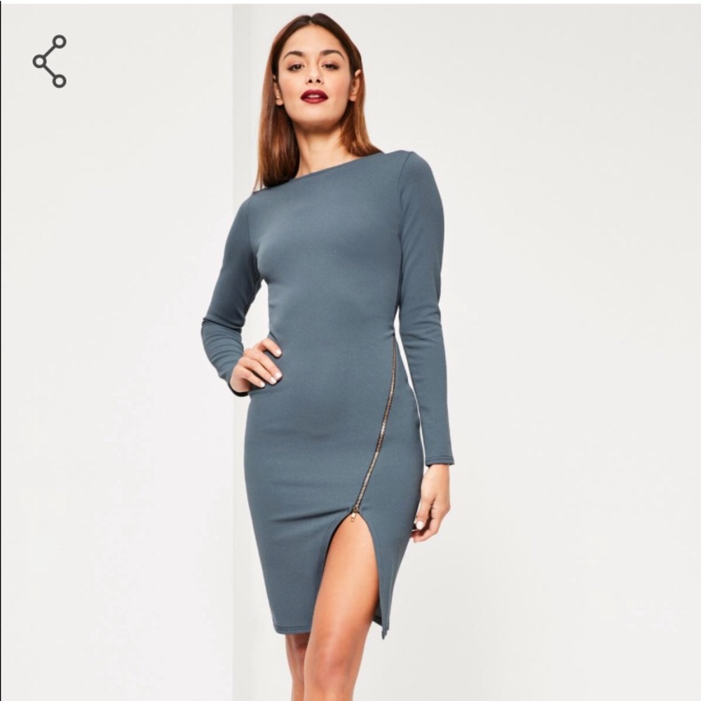 MISSGUIDED BLUE DRESS